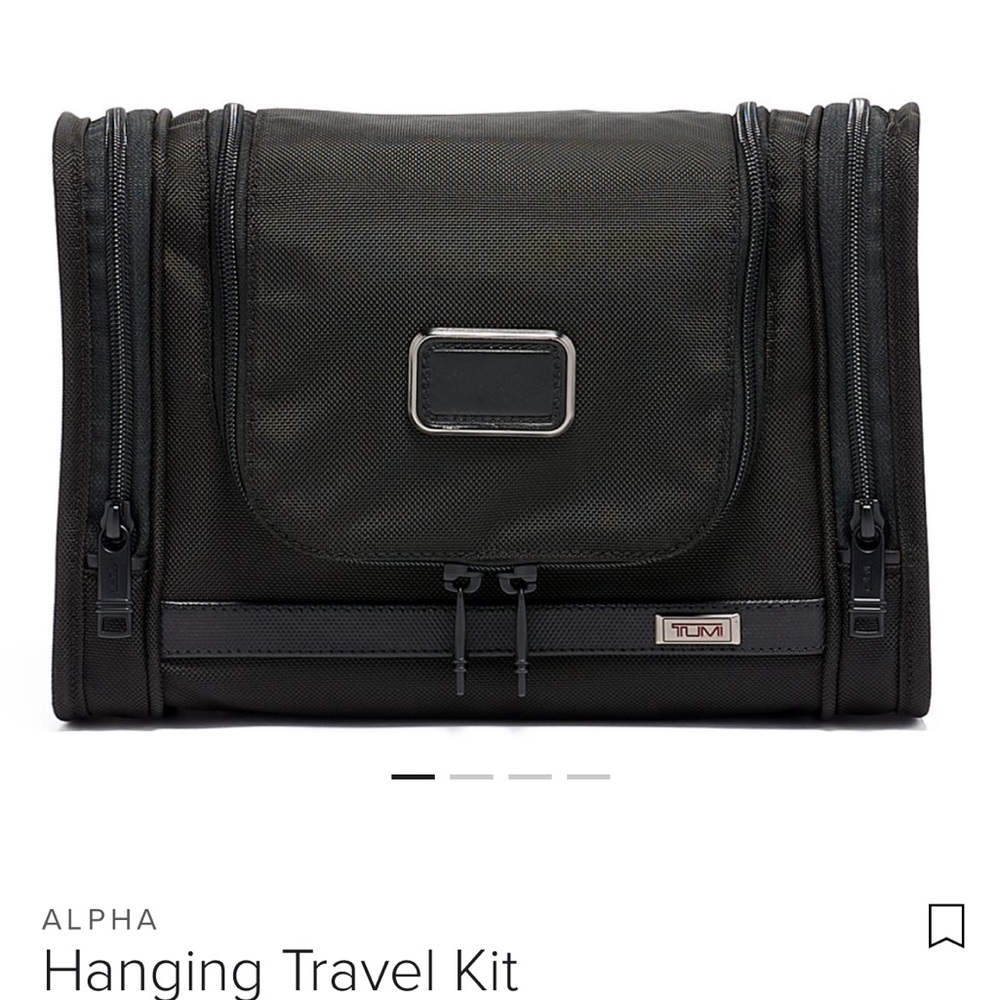 TUMI Alpha Black Hanging Travel Kit NWT